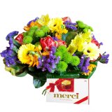 Colorful bouquet of mersi